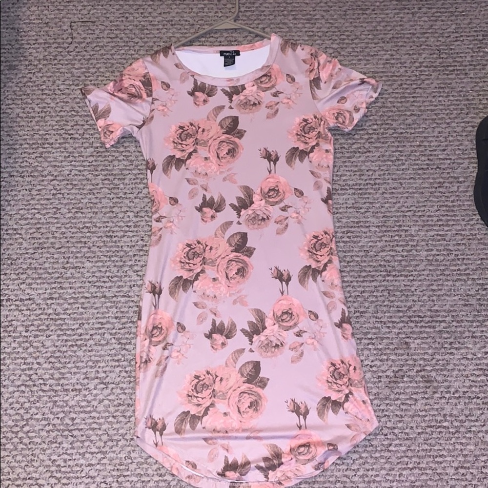 floral bodycon t-shirt dress